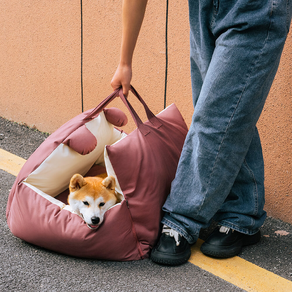 Letto di sicurezza per auto per animali Bear Ears, cuccia per auto per cani.