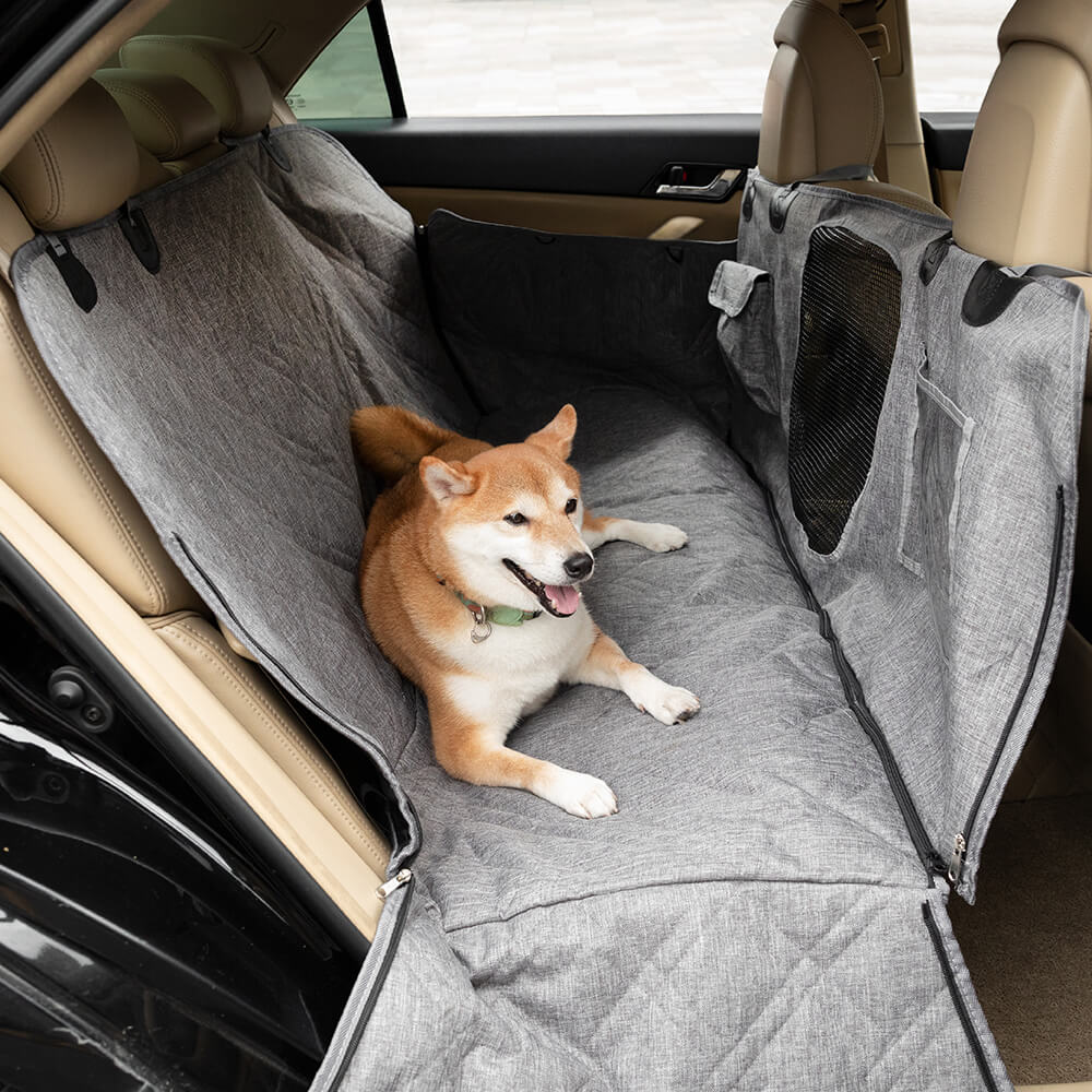 Coperture per sedili auto per cani in tessuto ossford cationico impermeabile e resistente ai graffi.