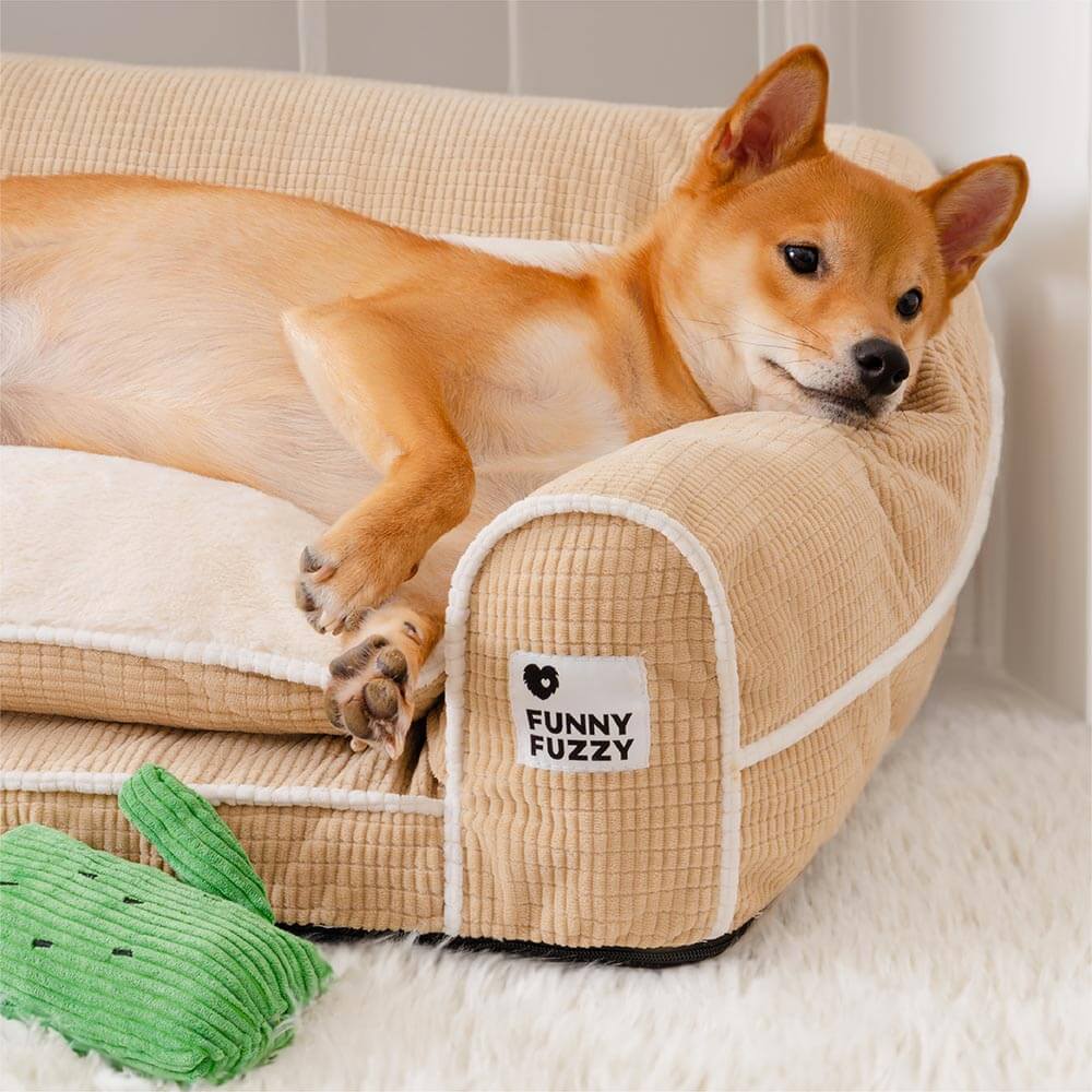 Divano Letto Ortodontico per Cani in Flanella Deluxe a Doppio Strato