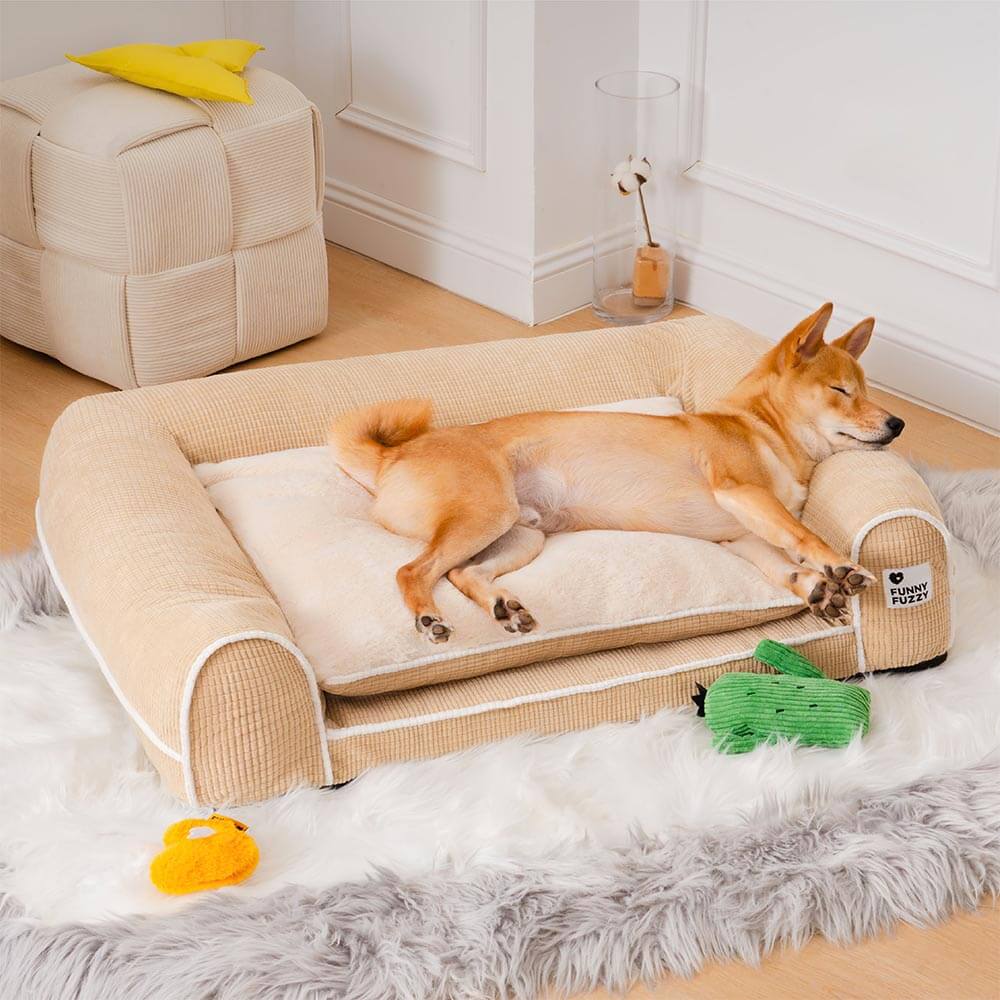Divano Letto Ortodontico per Cani in Flanella Deluxe a Doppio Strato