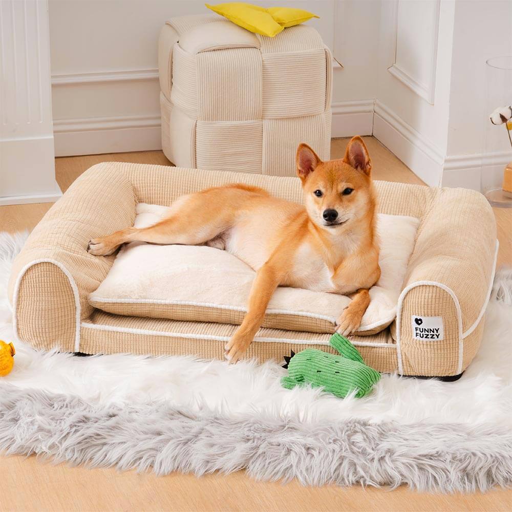 Divano Letto Ortodontico per Cani in Flanella Deluxe a Doppio Strato
