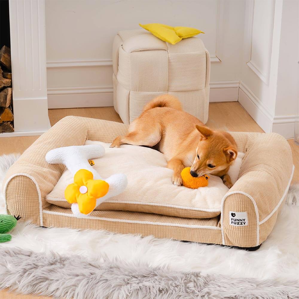 Divano Letto Ortodontico per Cani in Flanella Deluxe a Doppio Strato
