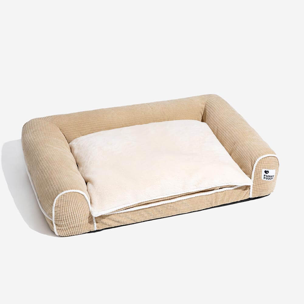 Divano Letto Ortodontico per Cani in Flanella Deluxe a Doppio Strato