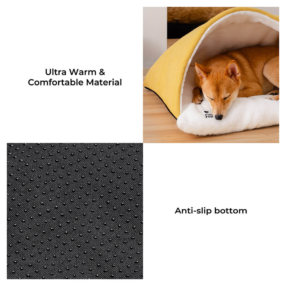 Extrem weiches Fuzzy-Welpenschlafsack-Hundebett