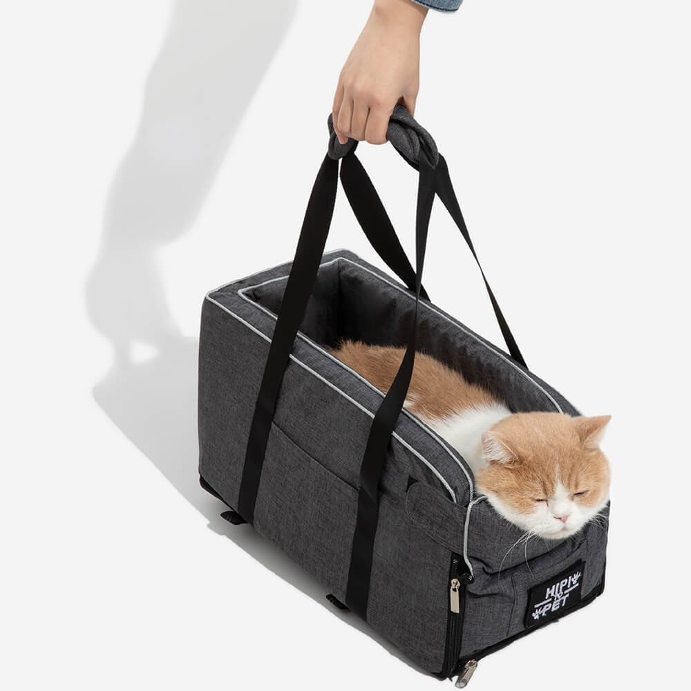 Seggiolino per animali da compagnia per auto in pelle scamosciata portatile