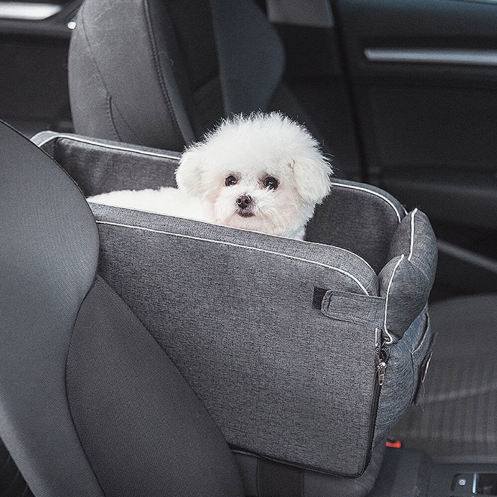 Panca per animali in suede con ripiano quadrato per auto