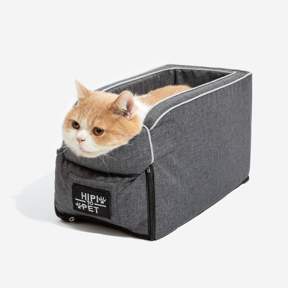 Panca per animali in suede con ripiano quadrato per auto