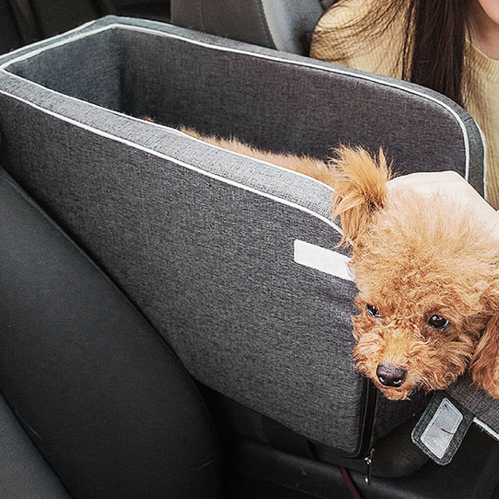 Panca per animali in suede con ripiano quadrato per auto