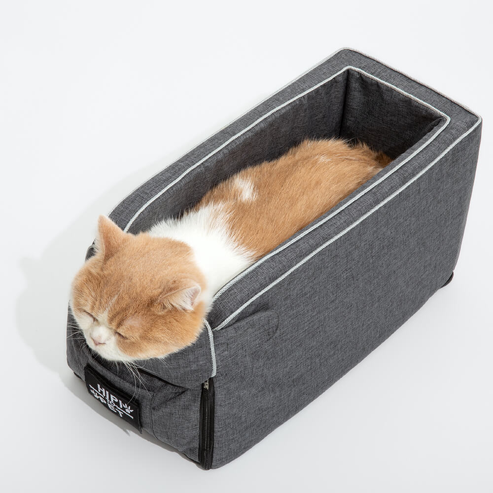 Panca per animali in suede con ripiano quadrato per auto