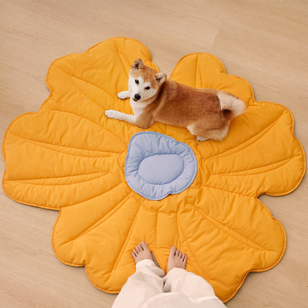 Super grande tappeto per cani a forma di fiore umano