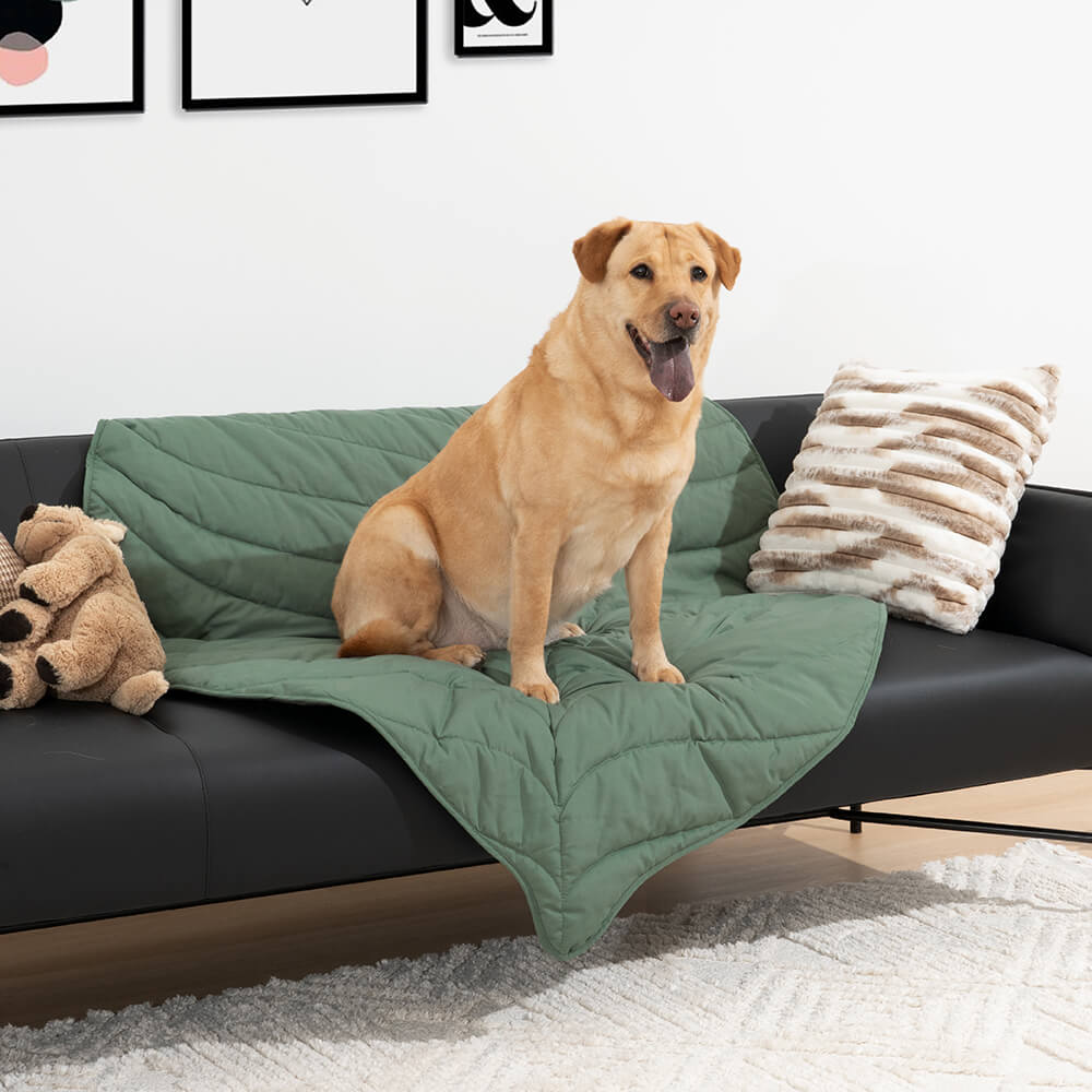 Mega grande tappeto per umani a forma di foglia per cani.