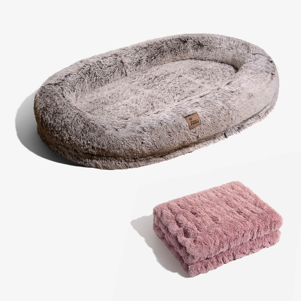 Letto ovale super grande di lusso per un sonno più profondo - letto per cani umani.