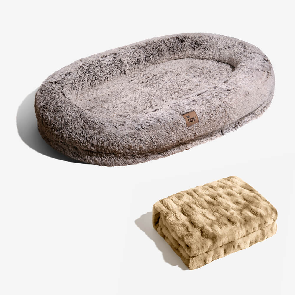 Letto ovale super grande di lusso per un sonno più profondo - letto per cani umani.