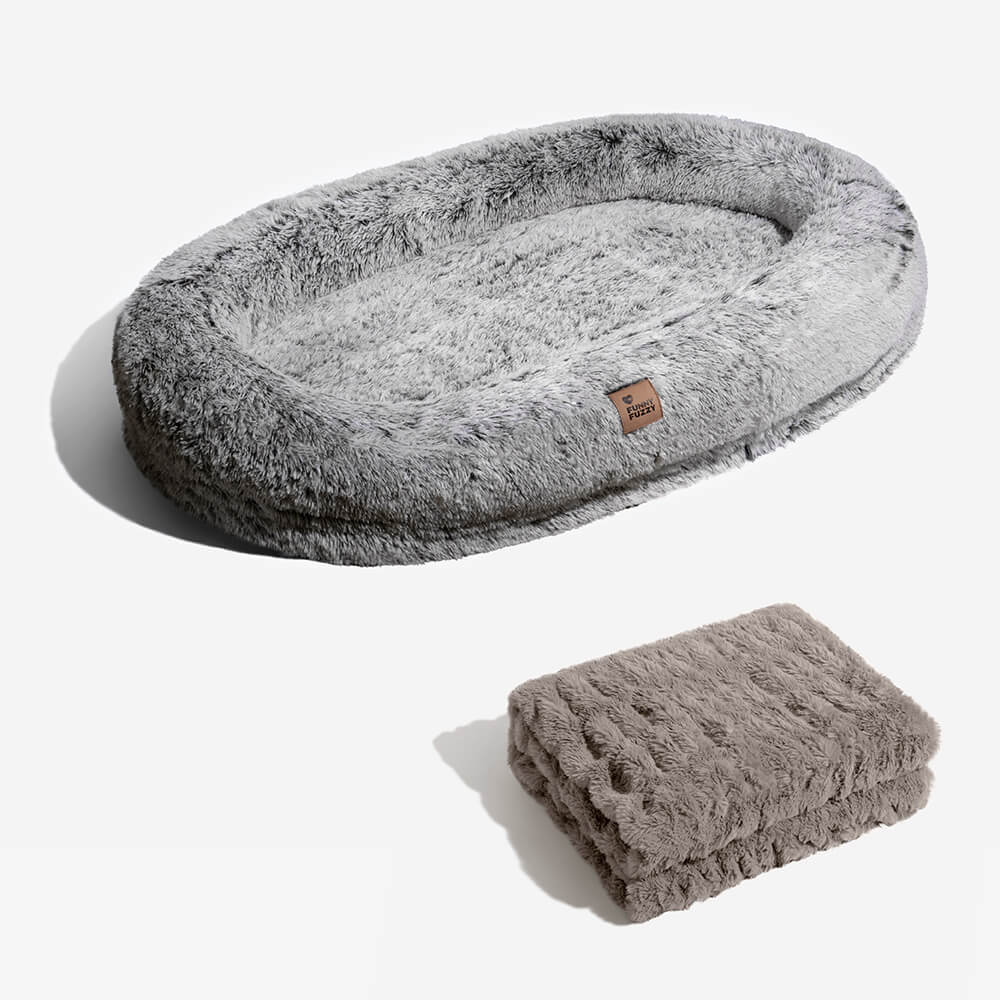 Letto ovale super grande di lusso per un sonno più profondo - letto per cani umani.
