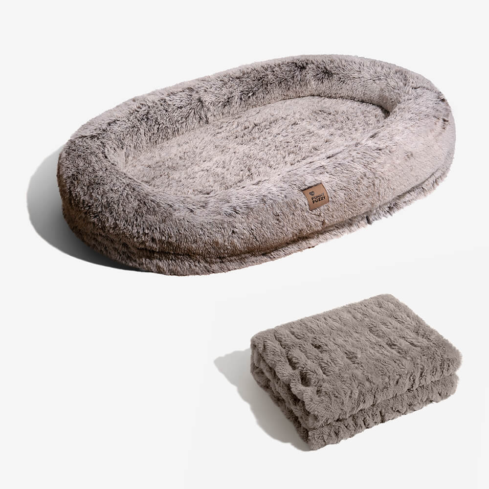 Letto ovale super grande di lusso per un sonno più profondo - letto per cani umani.