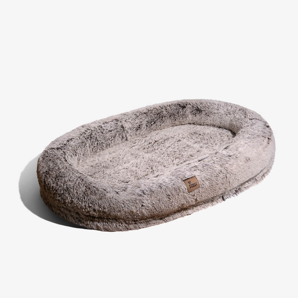 Letto ovale super grande di lusso per un sonno più profondo - letto per cani umani.