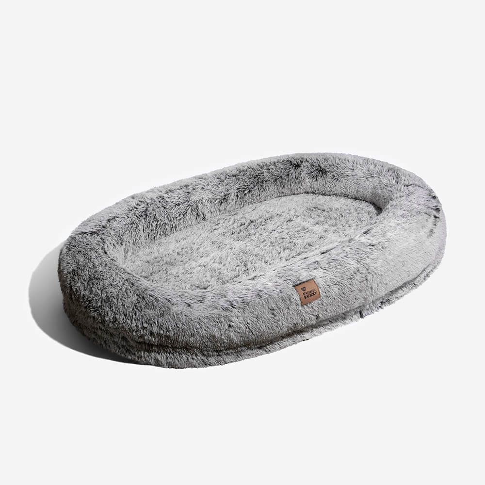 Letto ovale super grande di lusso per un sonno più profondo - letto per cani umani.