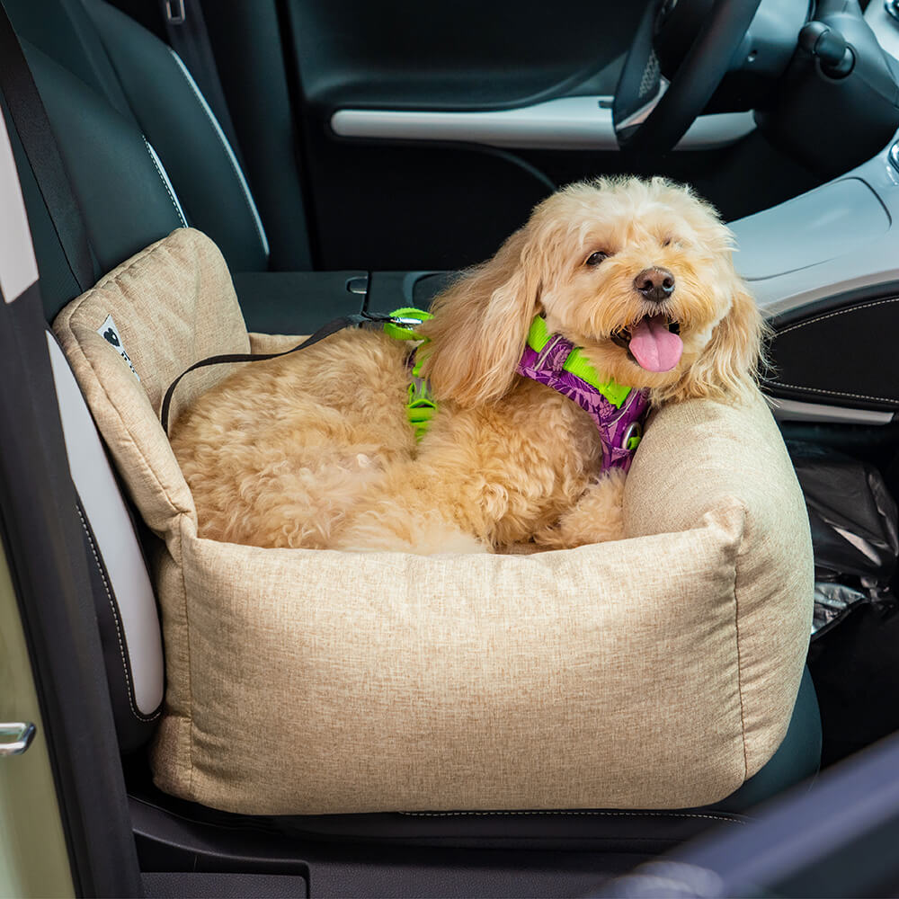 Cuscino da viaggio completo e durevole, lavabile, per auto, letto per cani da sedile posteriore.