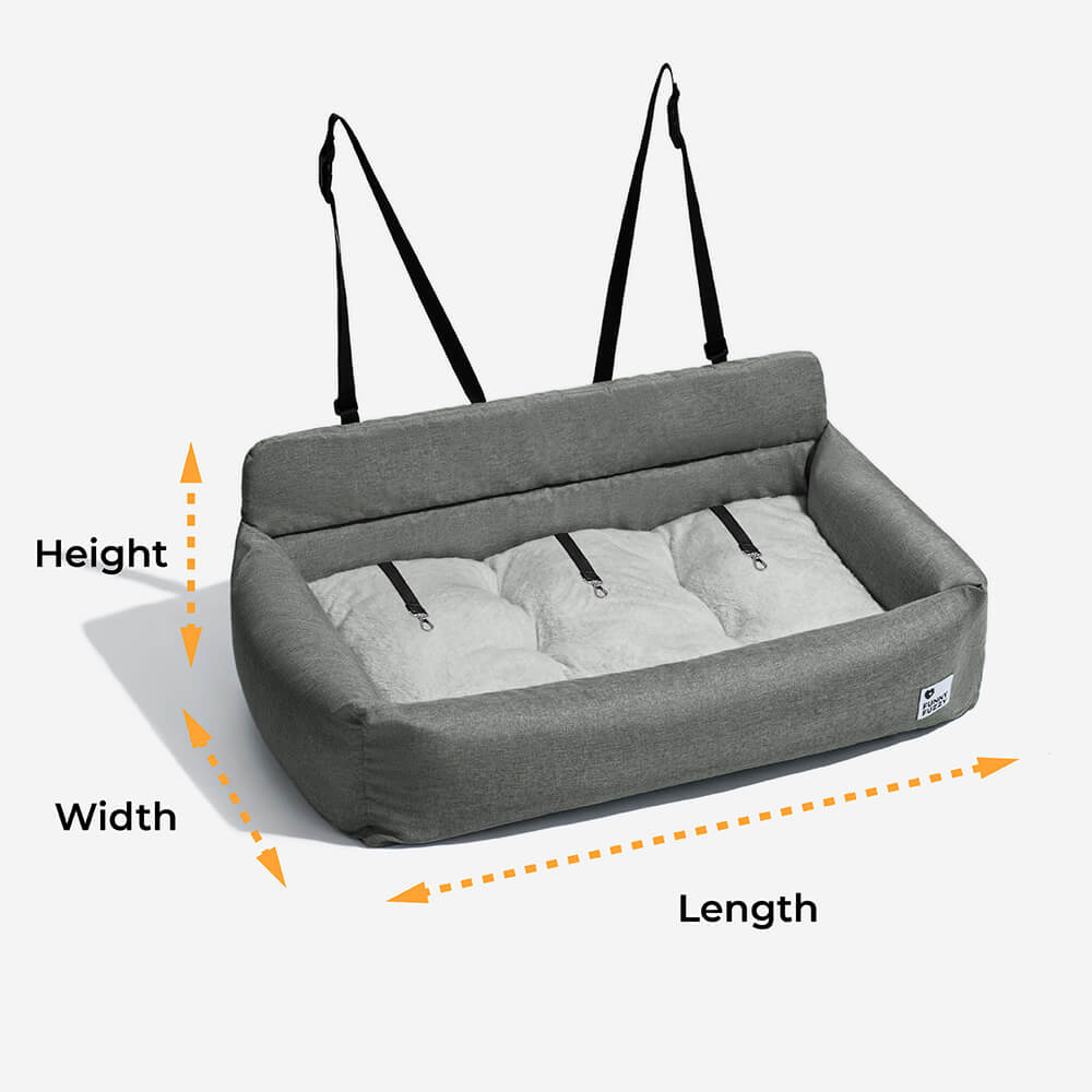 Cama para asiento trasero de coche, lavable, duradera, completa, con refuerzo de viaje