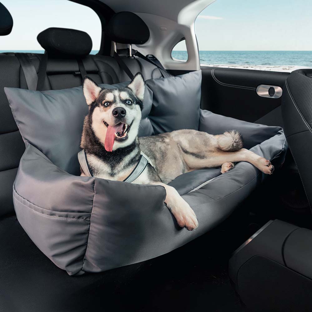 Cuscino da viaggio per la sicurezza impermeabile per cani di taglia media e grande per il sedile posteriore dell'auto