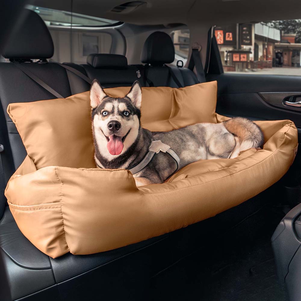 Sedile posteriore per auto per cani di taglia media, impermeabile, di sicurezza, con sostegno da viaggio