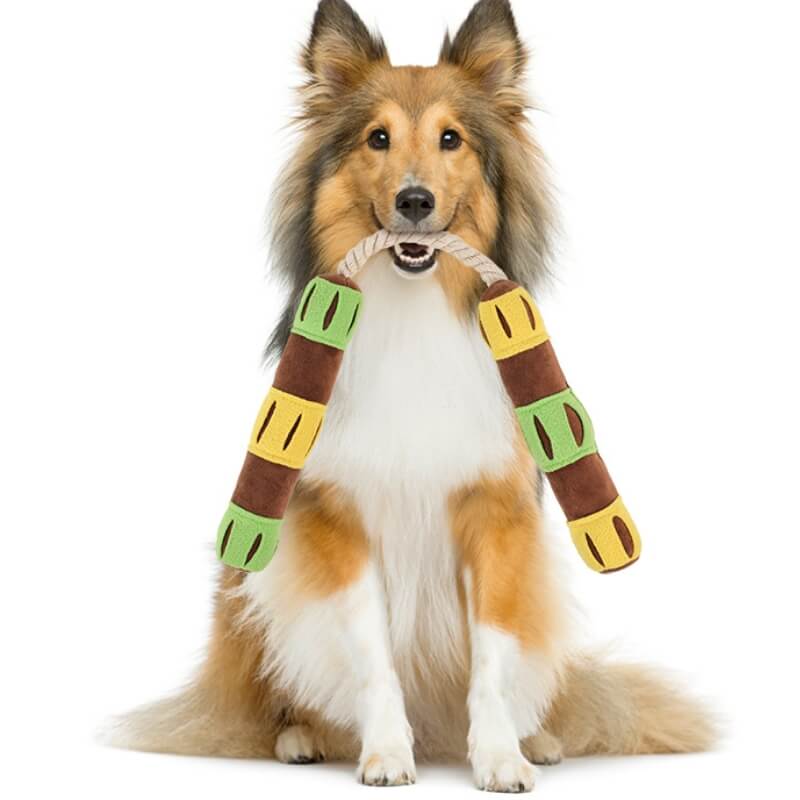 Distributore di dolcetti puzzle interattivo divertente per cani giocattolo squeaky