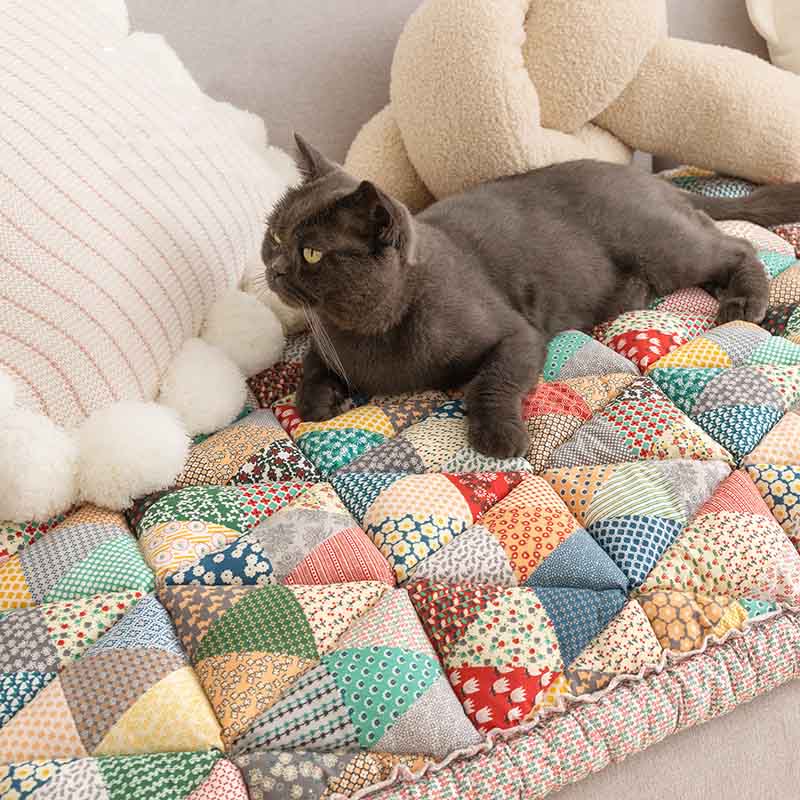 Coperta per animali in plaid patchwork, protettore per mobili, copertura per divano