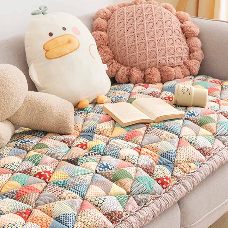 Coperta per animali in plaid patchwork, protettore per mobili, copertura per divano