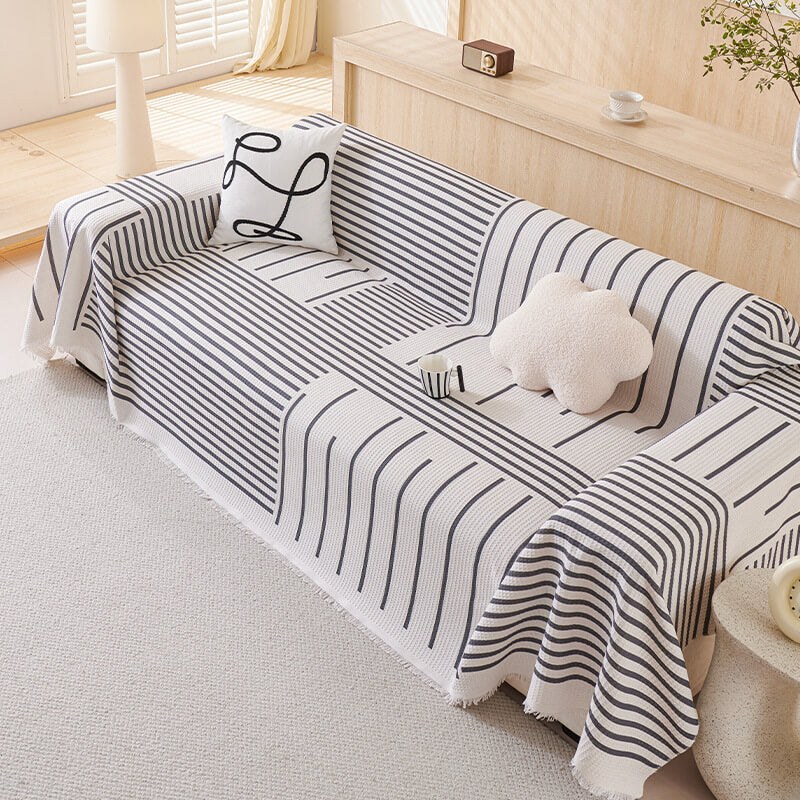 Copertura per divano a motivi geometrici multicolore - Design moderno per una casa elegante