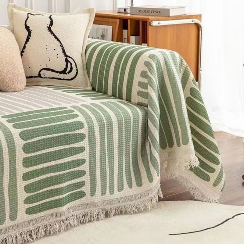 Copertura per divano a motivi geometrici multicolore - Design moderno per una casa elegante
