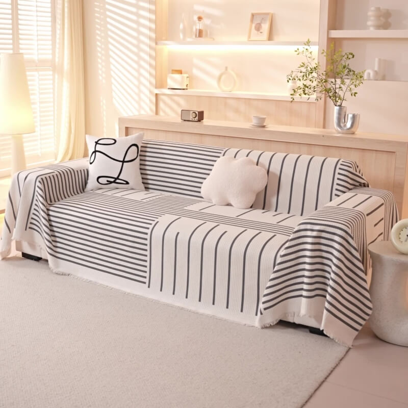 Copertura per divano a motivi geometrici multicolore - Design moderno per una casa elegante