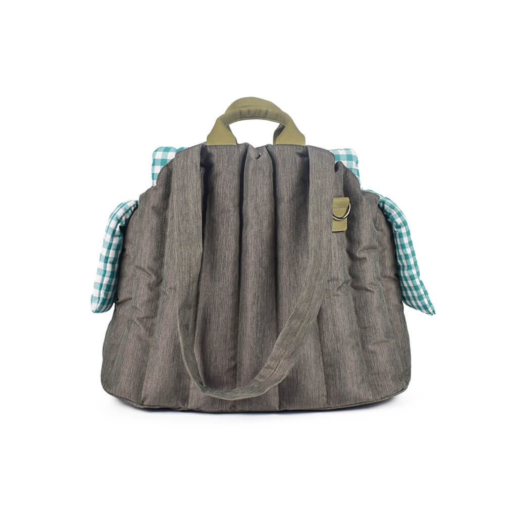 Borsa per il trasporto portatile in gingham, morbida e multiuso per cani e gatti