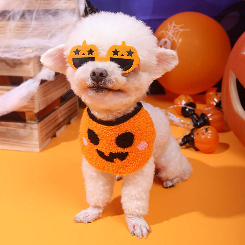 Occhiali di protezione per cani zucca alla moda con decorazione di Halloween
