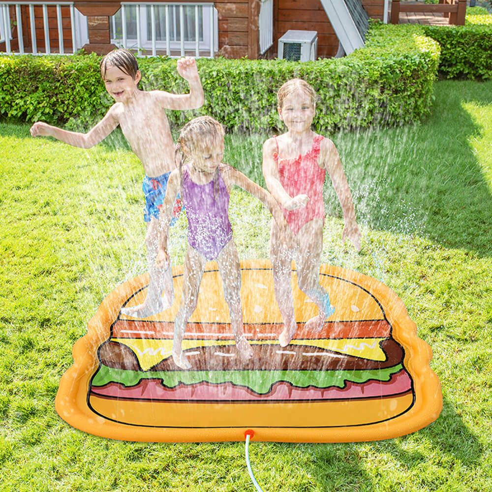 Hamburger Outside Water Toys Tappetino da gioco per bambini Tappetino per irrigatore per cani