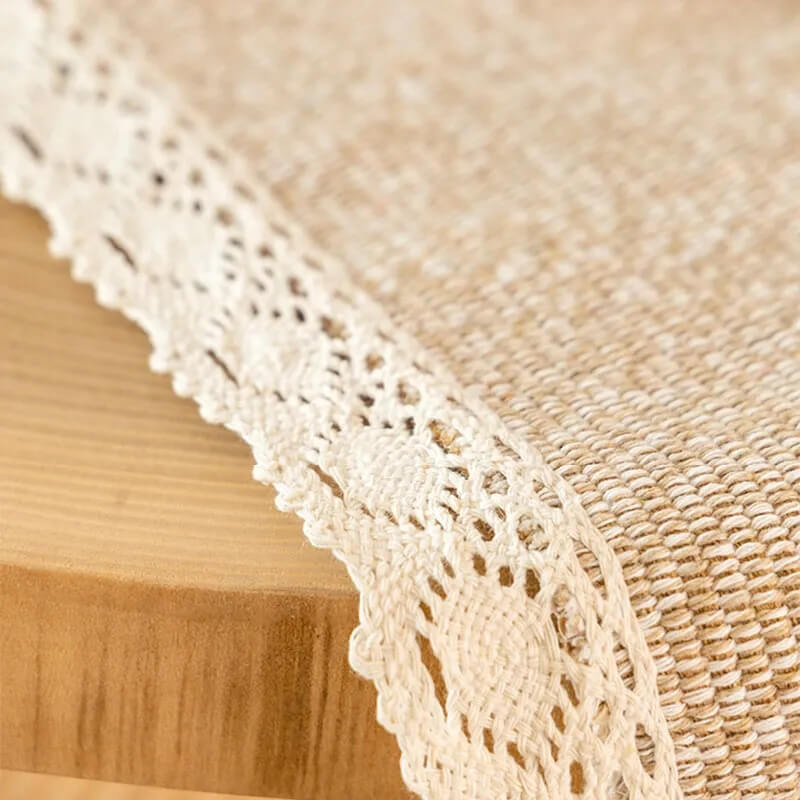 Copertura per divano in cotone e lino intrecciata a mano, antiscivolo, per tutte le stagioni