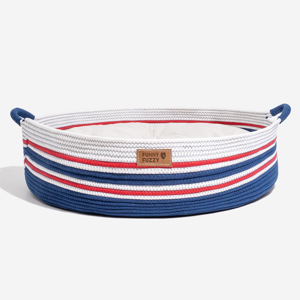 Borsa da spiaggia in cotone intrecciato leggera fatta a mano - Trasportino per animali domestici - Vacanze estive