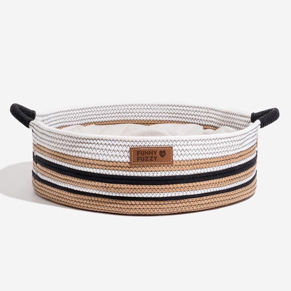 Borsa da spiaggia in cotone intrecciato leggera fatta a mano - Trasportino per animali domestici - Vacanze estive
