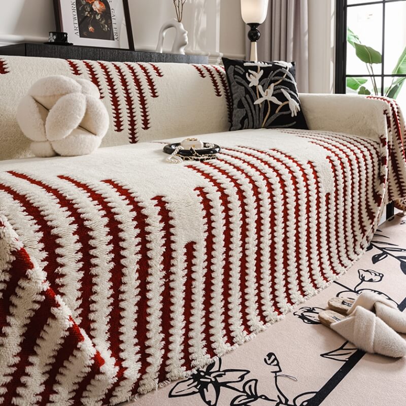 Copertura per divano in tessuto morbido e accogliente, anti-graffi, con copertura completa per la decorazione.