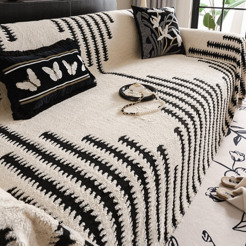 Copertura per divano in tessuto morbido e accogliente, anti-graffi, con copertura completa per la decorazione.