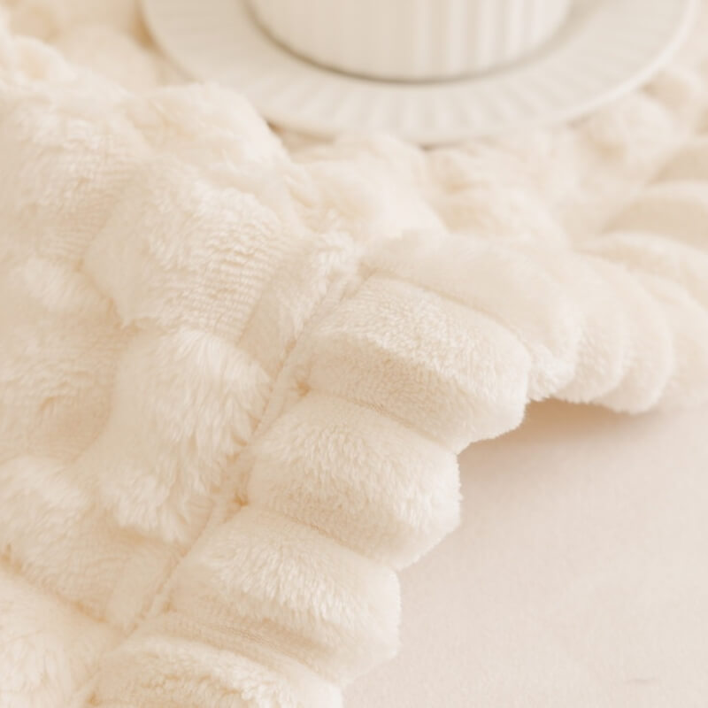 Copertura per divano decorativa in peluche a forma di favo, spessa e morbida, tappetino per animali domestici