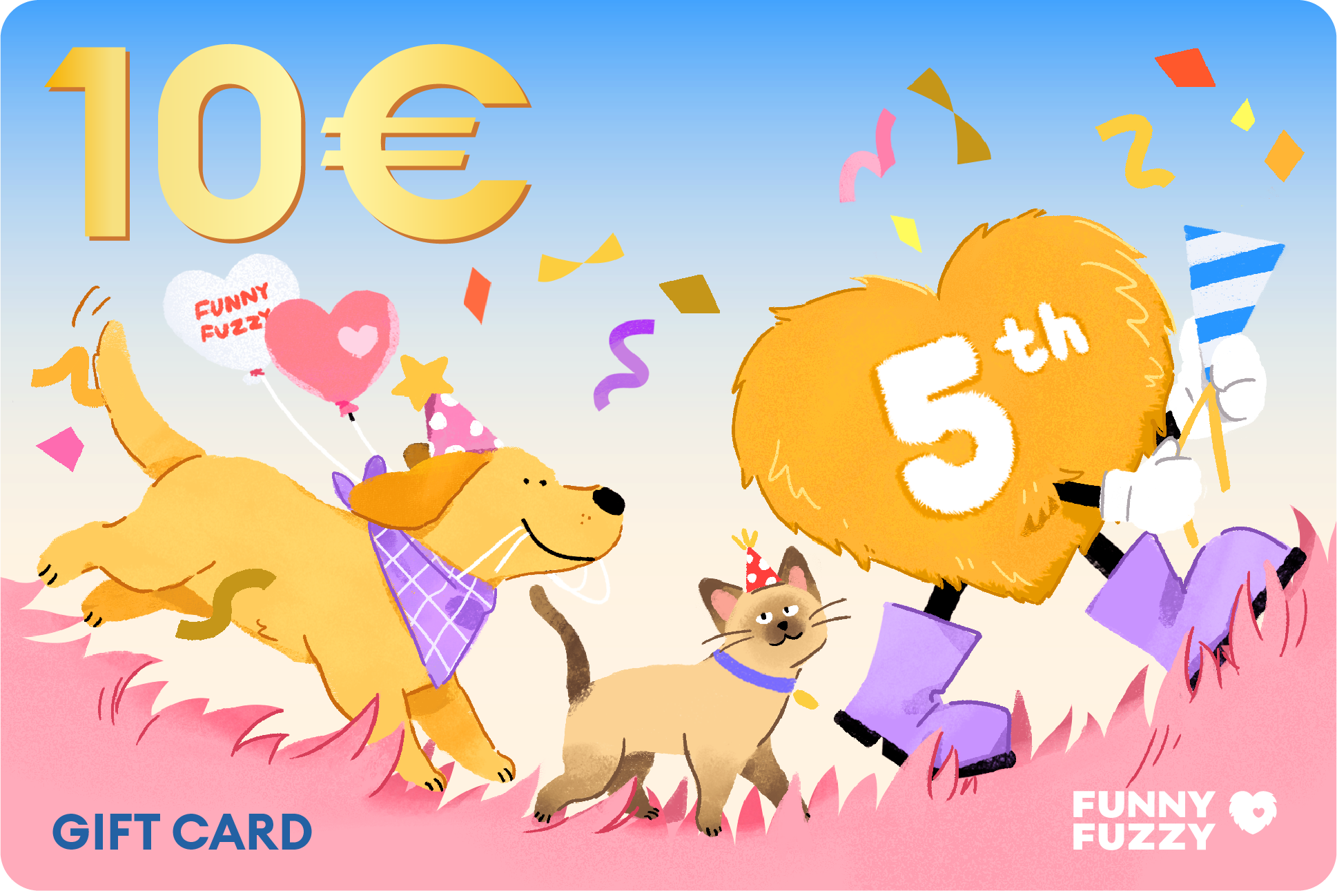 Carta regalo FunnyFuzzy per il 5º anniversario