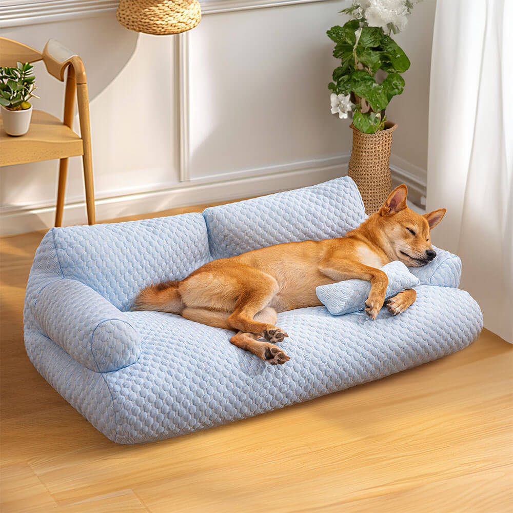 Letto per Animali in Silky Cool, Traspirante e Lavabile, Divano per Cani