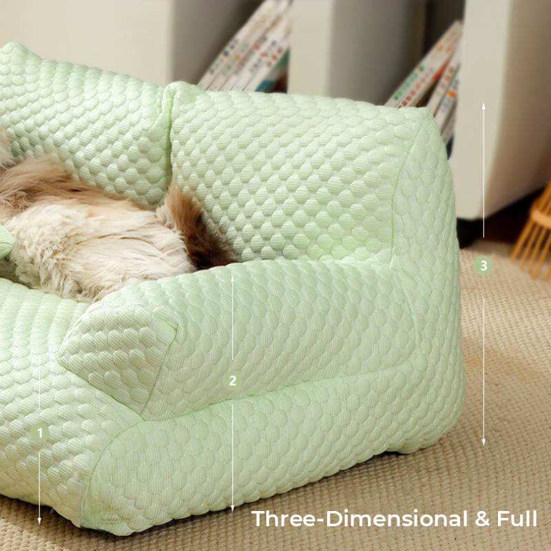 Letto per Animali in Silky Cool, Traspirante e Lavabile, Divano per Cani