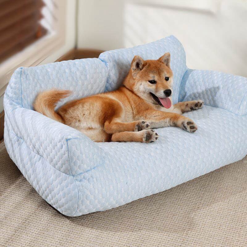 Letto per Animali in Silky Cool, Traspirante e Lavabile, Divano per Cani