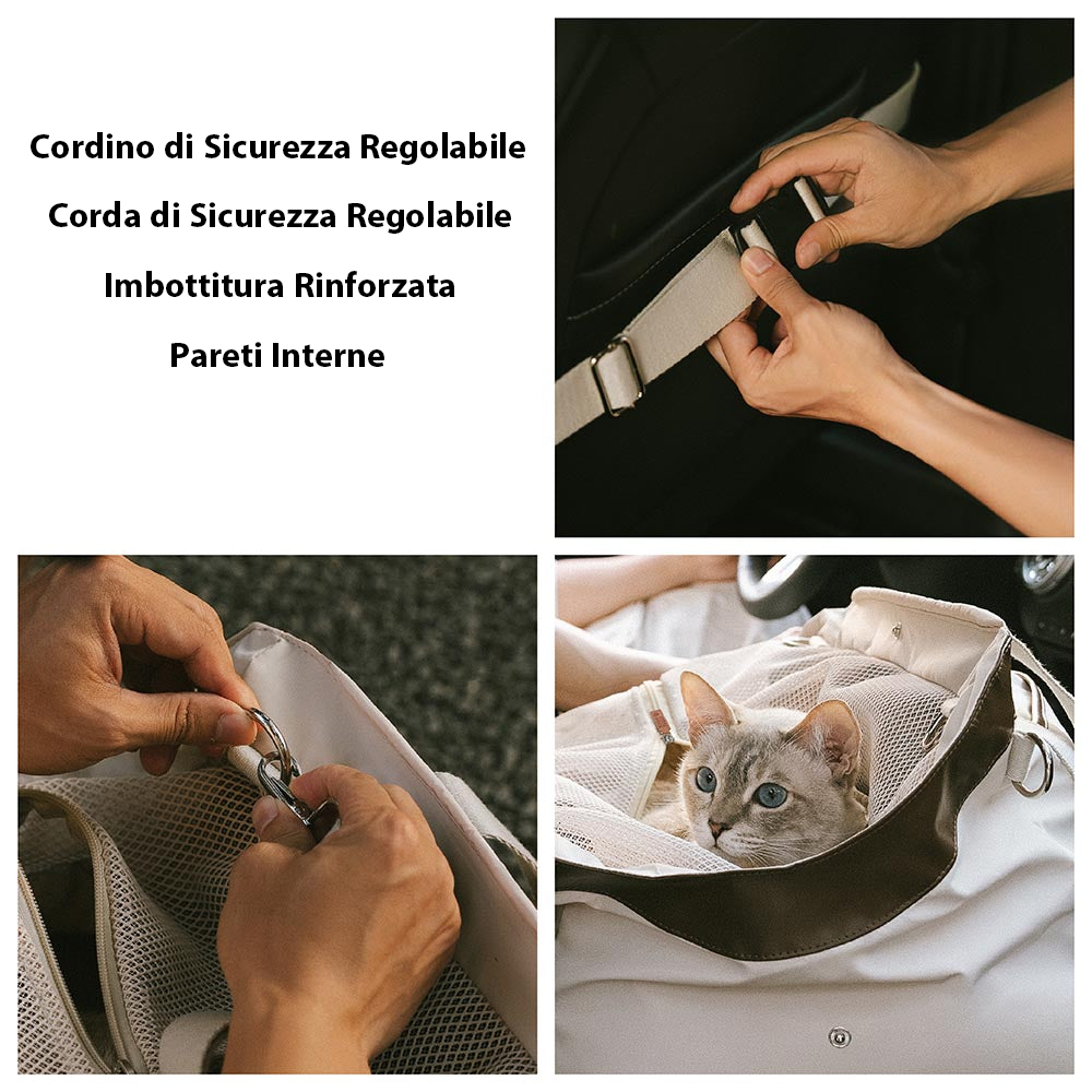 Ampio Seggiolino Auto per Cani Convertibile e Impermeabile - Urban Rover