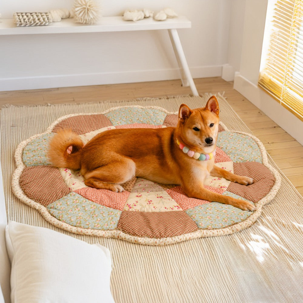 Tapis Pour Animaux De Compagnie Chic Floral En Forme De Grande Fleur