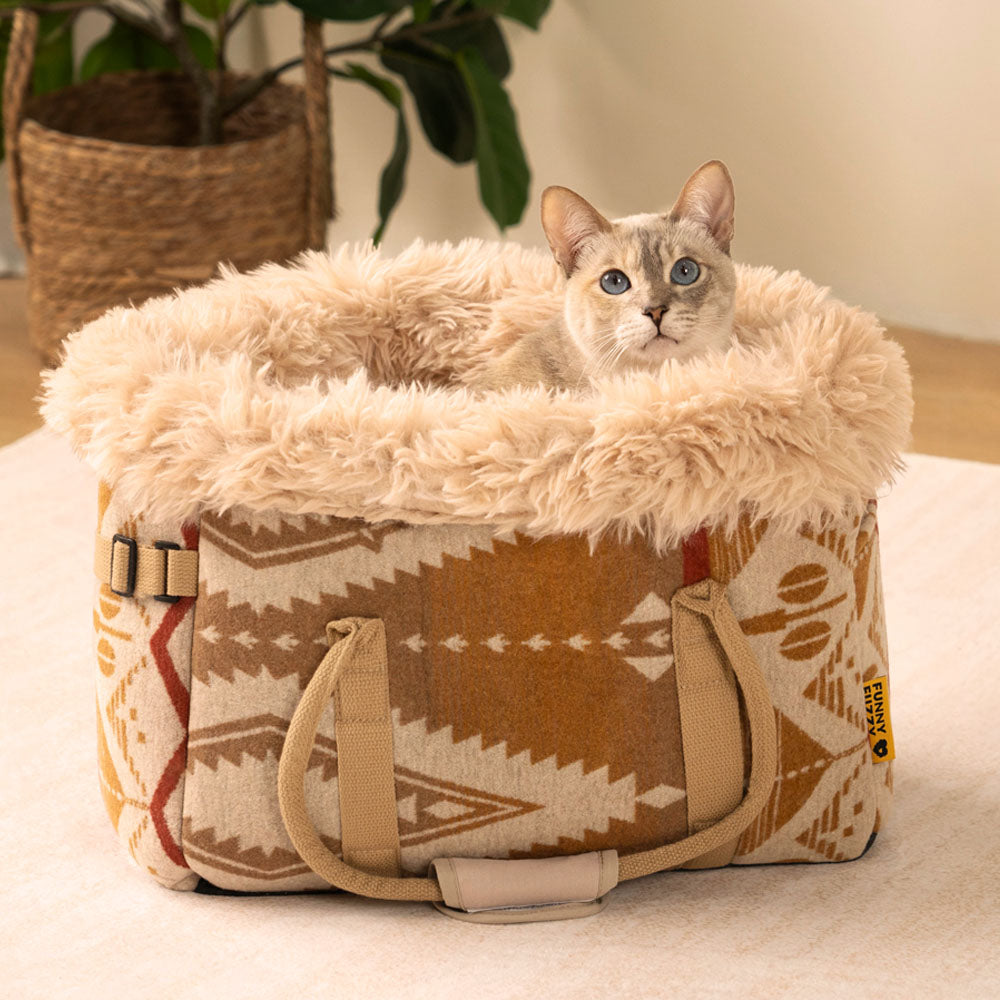 Trasportino per gatti indie boho reversibile e stagionale - Wondernap