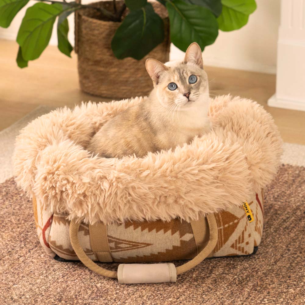 Trasportino per gatti indie boho reversibile e stagionale - Wondernap
