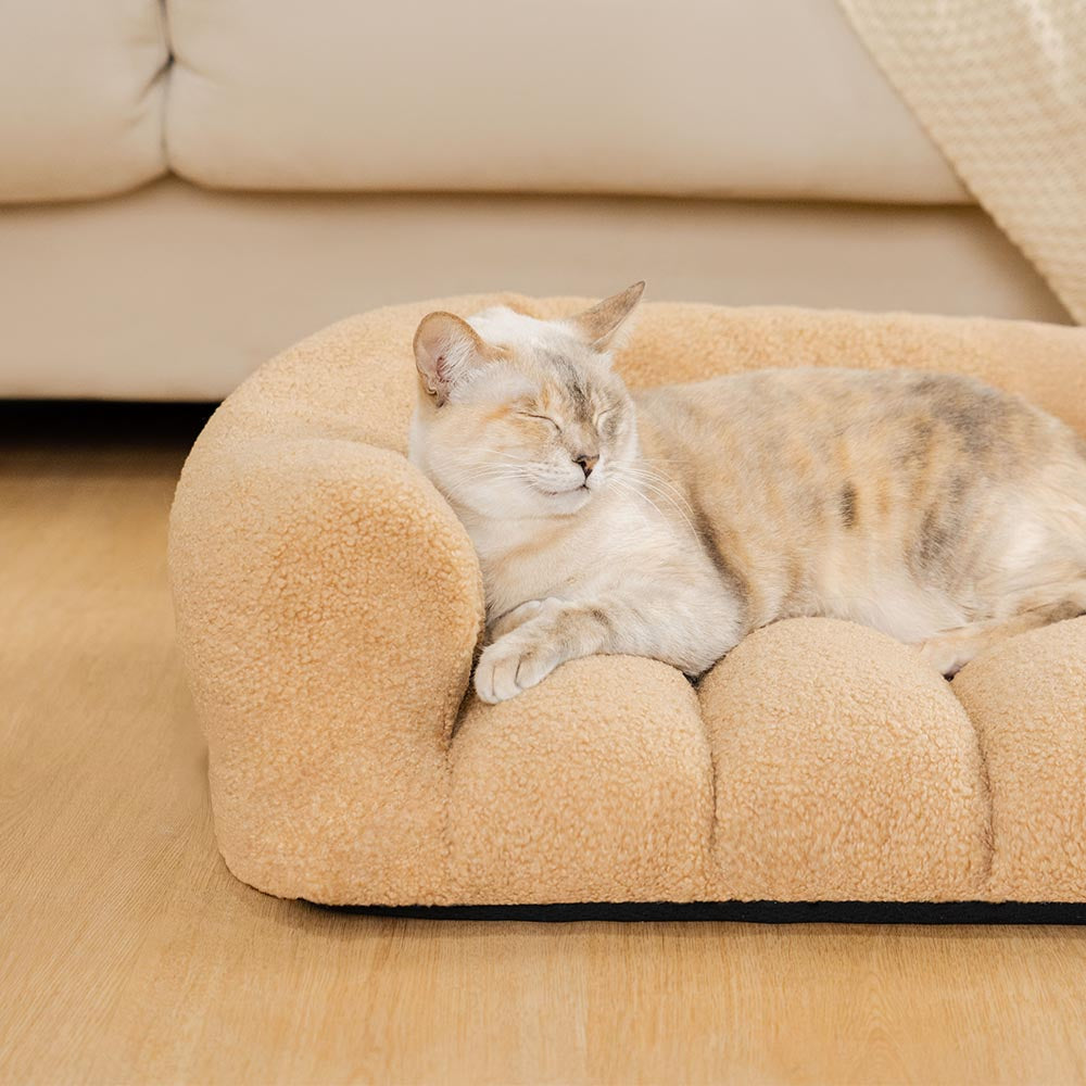 Letto per gatti ortopedico con grande testata morbida e di supporto - Cloudy Napper