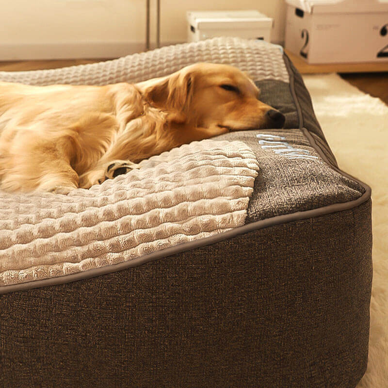 Grande cuscino per cani con protezione per la colonna vertebrale antigraffio e spesso